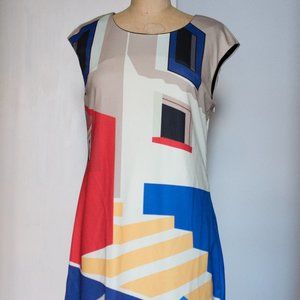 Aryeh Architectural Primary Color Gallery Shift Dress